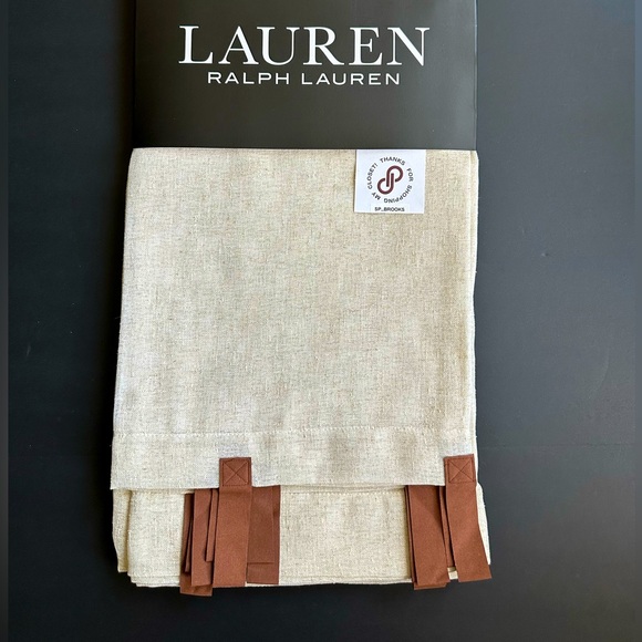 🎁LAUREN Ralph Lauren 2 Faux Suede Tab Top Curtains - 54” x 96” - Yarrow